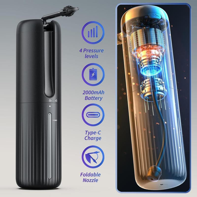 Electric Ear Wax Removal Tool, 1 Set Water Powered Ear Cleaner with 4 Water Pressure Cleaning Modes, Safe and Effective Ear Wax Removal Tool