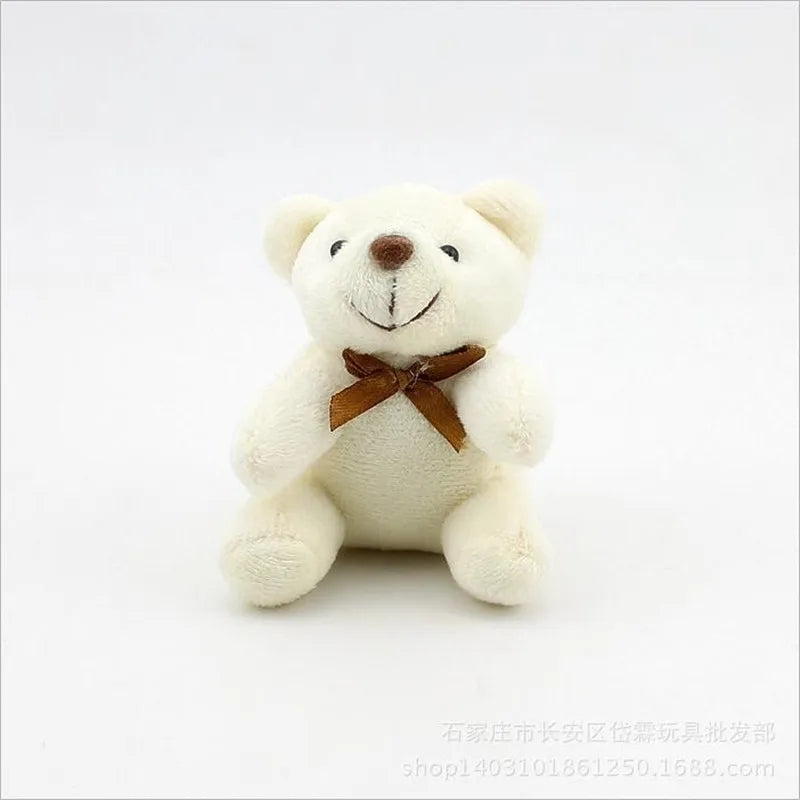 1PCS Creative Plush Bear Toys Small Pendant Mini Cute Soft Stuffed Bears Toy Wedding Activity Birthday Gifts 8CM