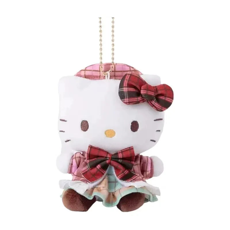 Sanrioed Kawaii Hello Kitty Kuromi Plush Doll Toys Pendant Cute Plush Keychain Bag Pendant Christmas Gifts12Cm