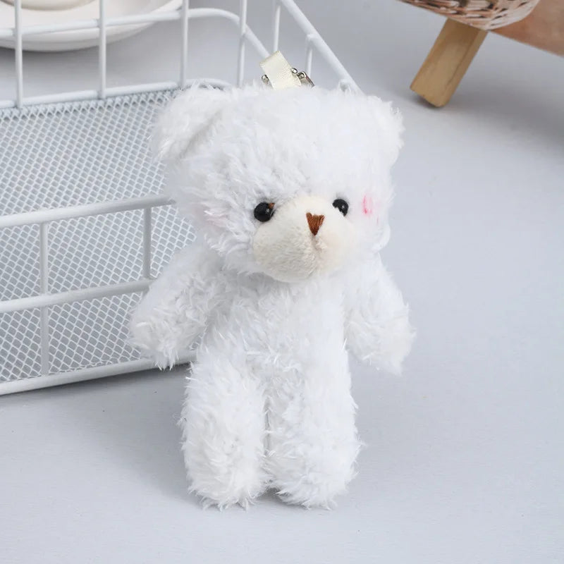 12Cm Plush Doll Toys Teddy Bear Pendant Key Ring Animal Bear Stuffed Doll Keychain Proposal Wedding Decor Valentine'S Day Gifts
