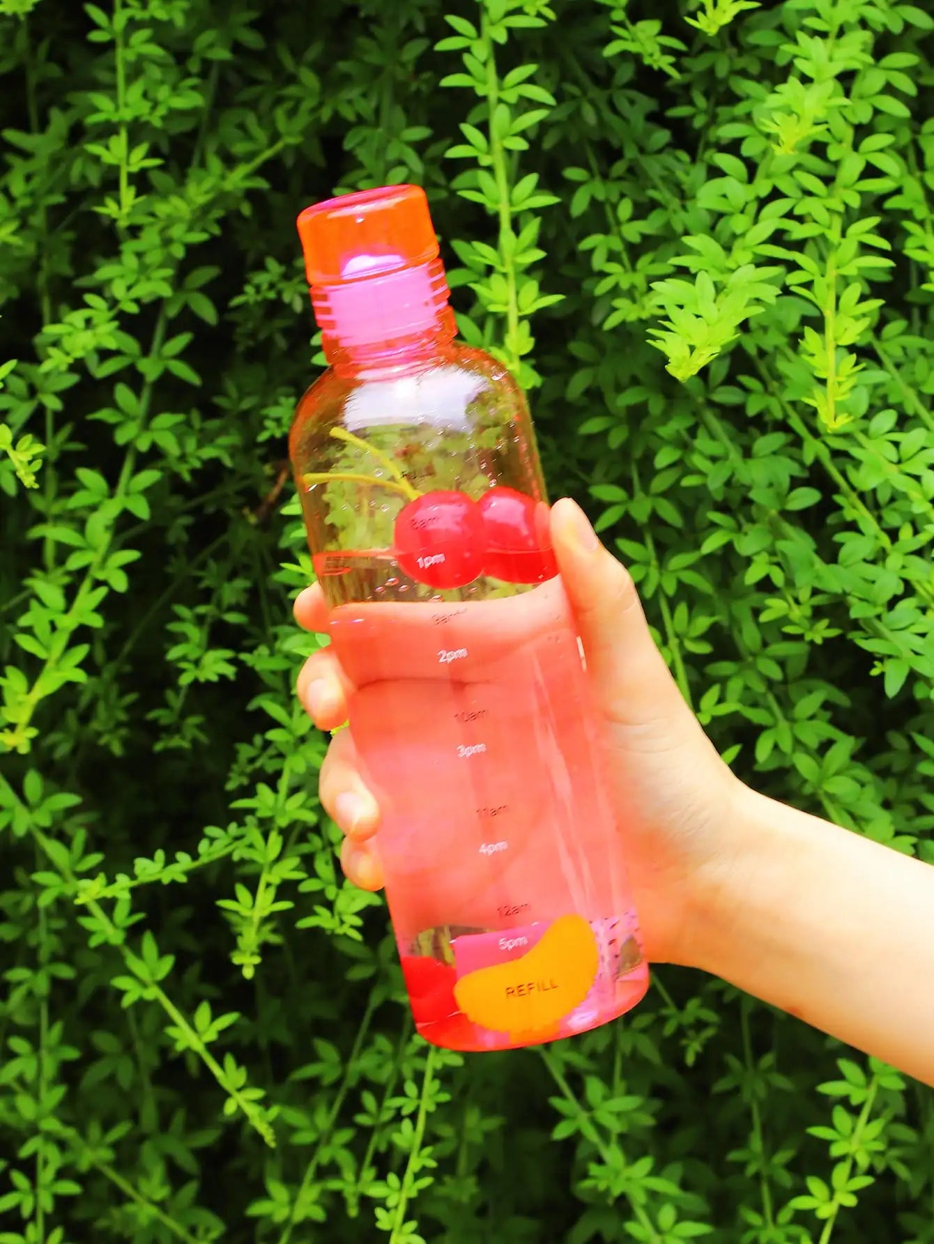 500Ml/16.9Oz Transparent Plastic Sport Water Bottle Time Marker Leakproof Juice Milk Cup Portable Kid School Gym Sport Cup