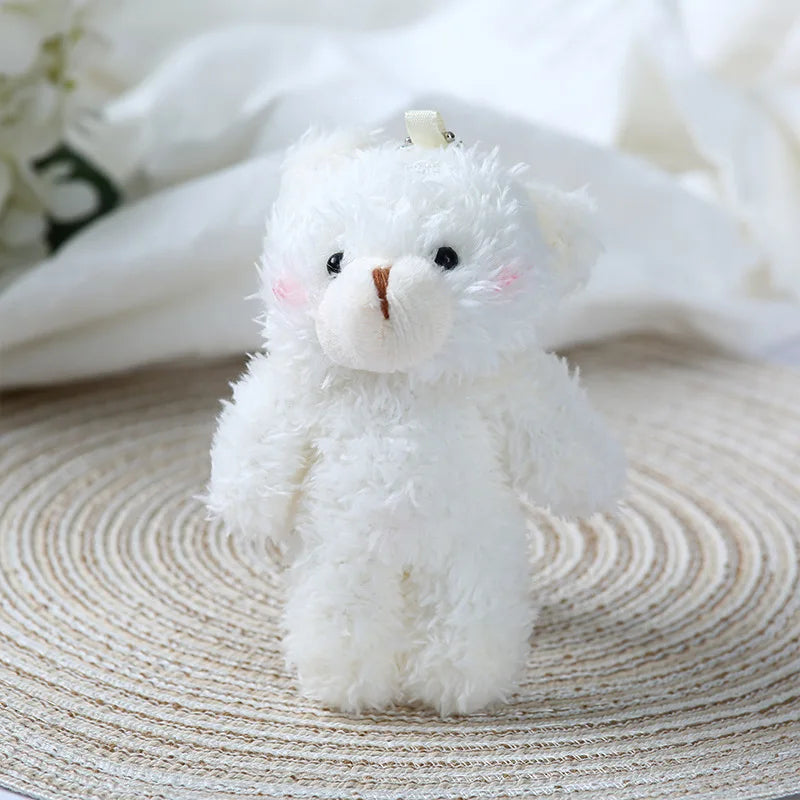 12Cm Plush Doll Toys Teddy Bear Pendant Key Ring Animal Bear Stuffed Doll Keychain Proposal Wedding Decor Valentine'S Day Gifts