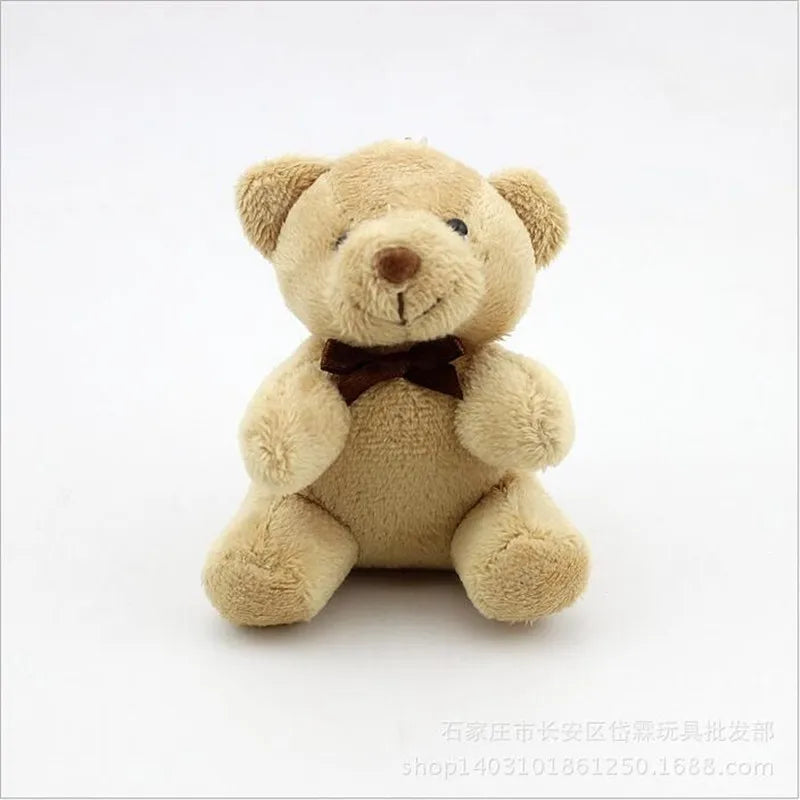 1PCS Creative Plush Bear Toys Small Pendant Mini Cute Soft Stuffed Bears Toy Wedding Activity Birthday Gifts 8CM