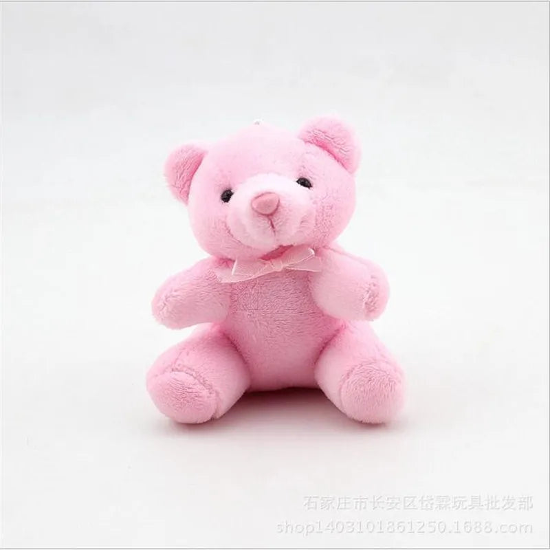 1PCS Creative Plush Bear Toys Small Pendant Mini Cute Soft Stuffed Bears Toy Wedding Activity Birthday Gifts 8CM
