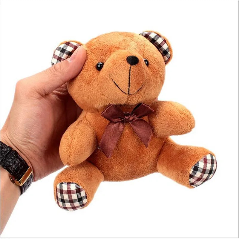 1PCS Creative Plush Bear Toys Small Pendant Mini Cute Soft Stuffed Bears Toy Wedding Activity Birthday Gifts 8CM