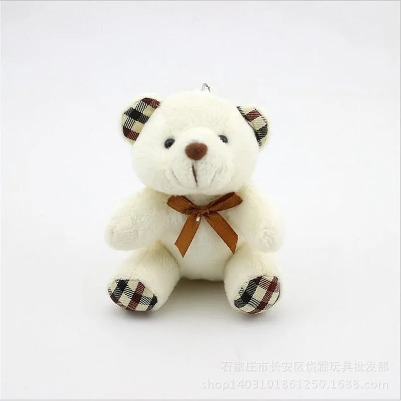 1PCS Creative Plush Bear Toys Small Pendant Mini Cute Soft Stuffed Bears Toy Wedding Activity Birthday Gifts 8CM