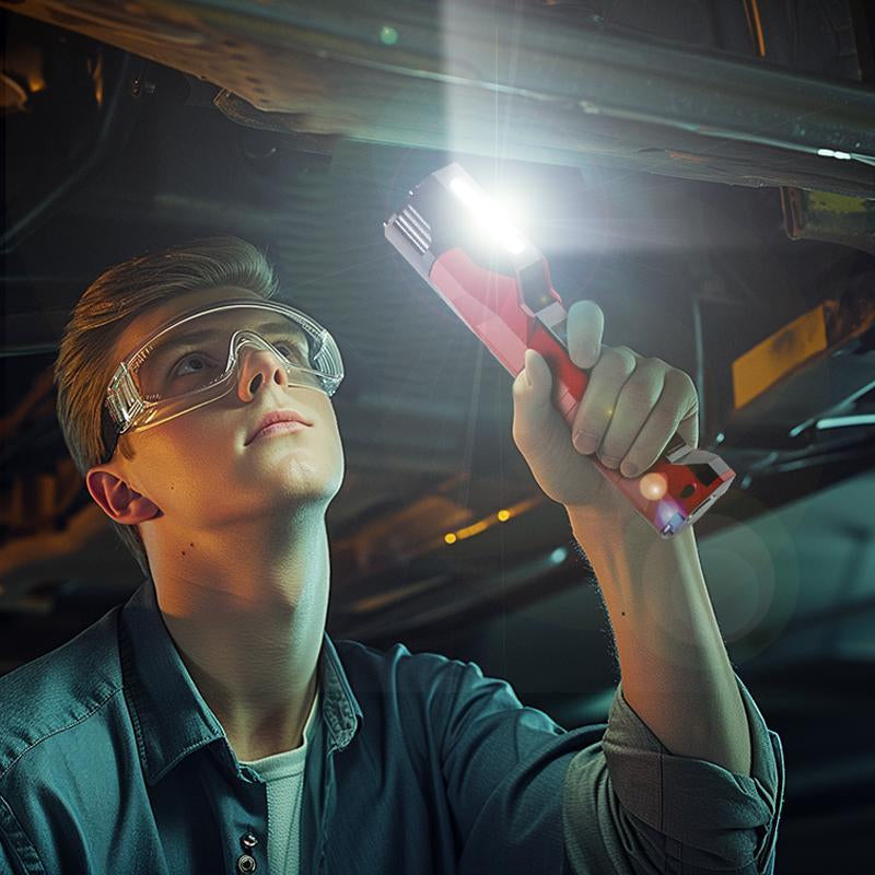 Rechargeable Work Light, 1200 Lumens Magnetic Work Light with 160° Rotating Swivel Head, Led Work Light, 6 Lighting Modes Mechanic Light for Car Repairing, Emergency