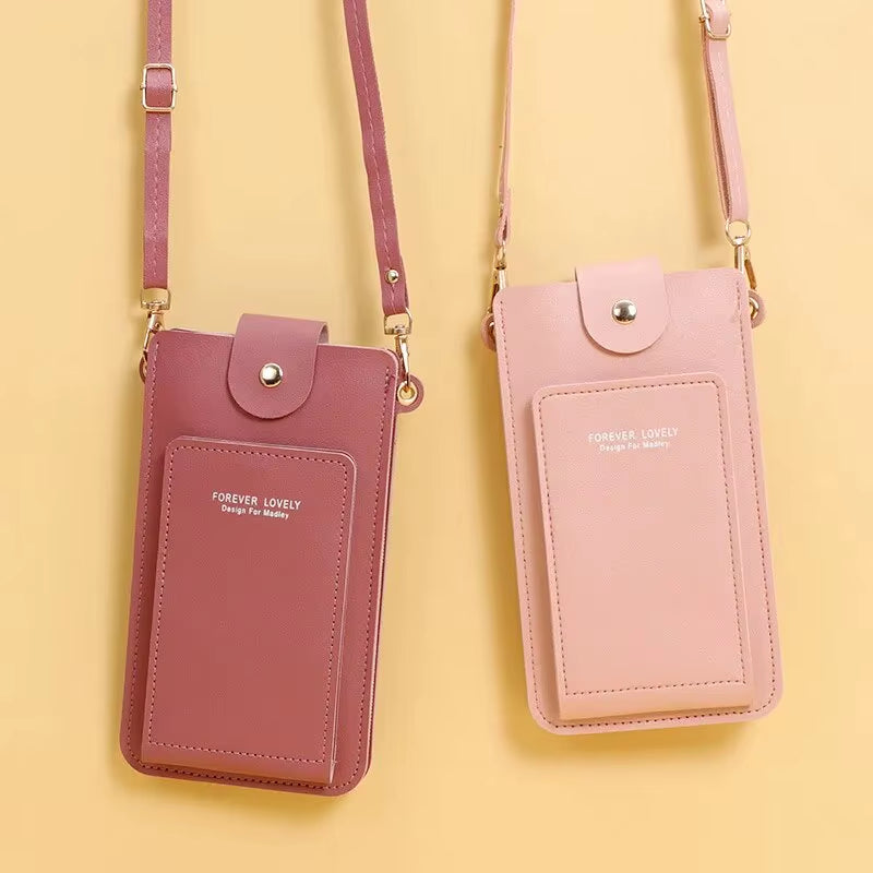 Women Bags Soft Leather Wallets Touch Screen Cell Phone Purse Crossbody Shoulder Strap Handbag for Female Cheap Women'S Bags