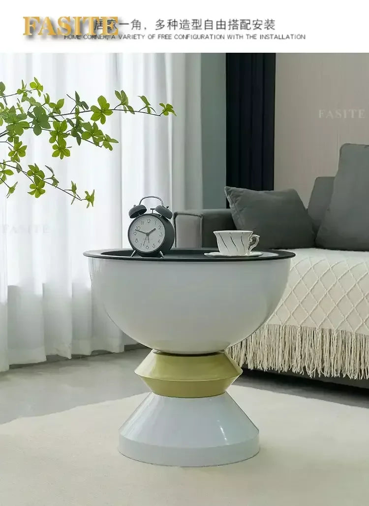 HighQuality Light Luxury Coffee Tables Living Room Furniture Bedside Table Modern Simple Large Storage Curved Shape onsale