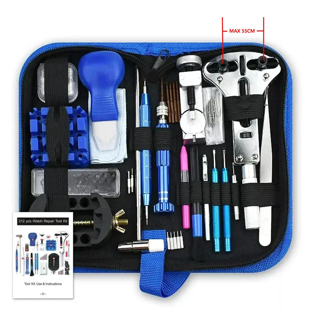 147pcs Watch Repair Kit Watchmaker Back Case Remover Opener Link Pin Spring Bar Case Opener Professional repair Tool set