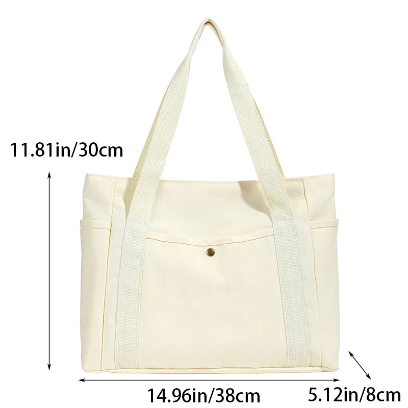 Large Capacity Bags for Work Commuting Carrying Bag College Style Student Outfit Book Shoulder Bag Shopping Bag