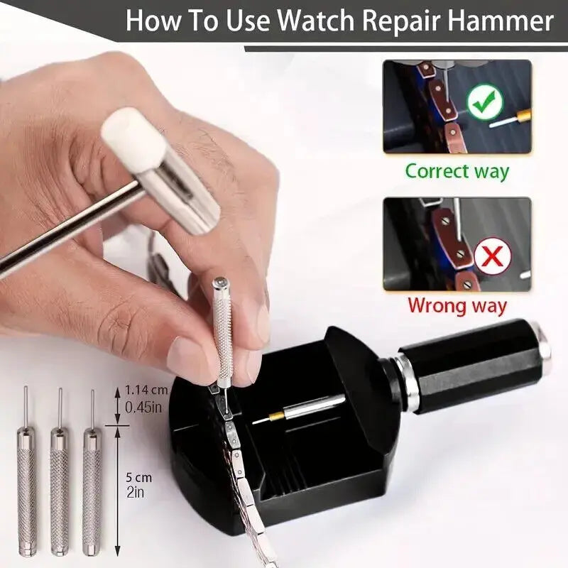 147pcs Watch Repair Kit Watchmaker Back Case Remover Opener Link Pin Spring Bar Case Opener Professional repair Tool set