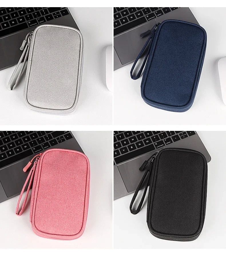 Portable Cable Organizer Waterproof Storage Bag for Power Bank Digital Cable Case Earphone Oxford Cloth Earphone Holder Case