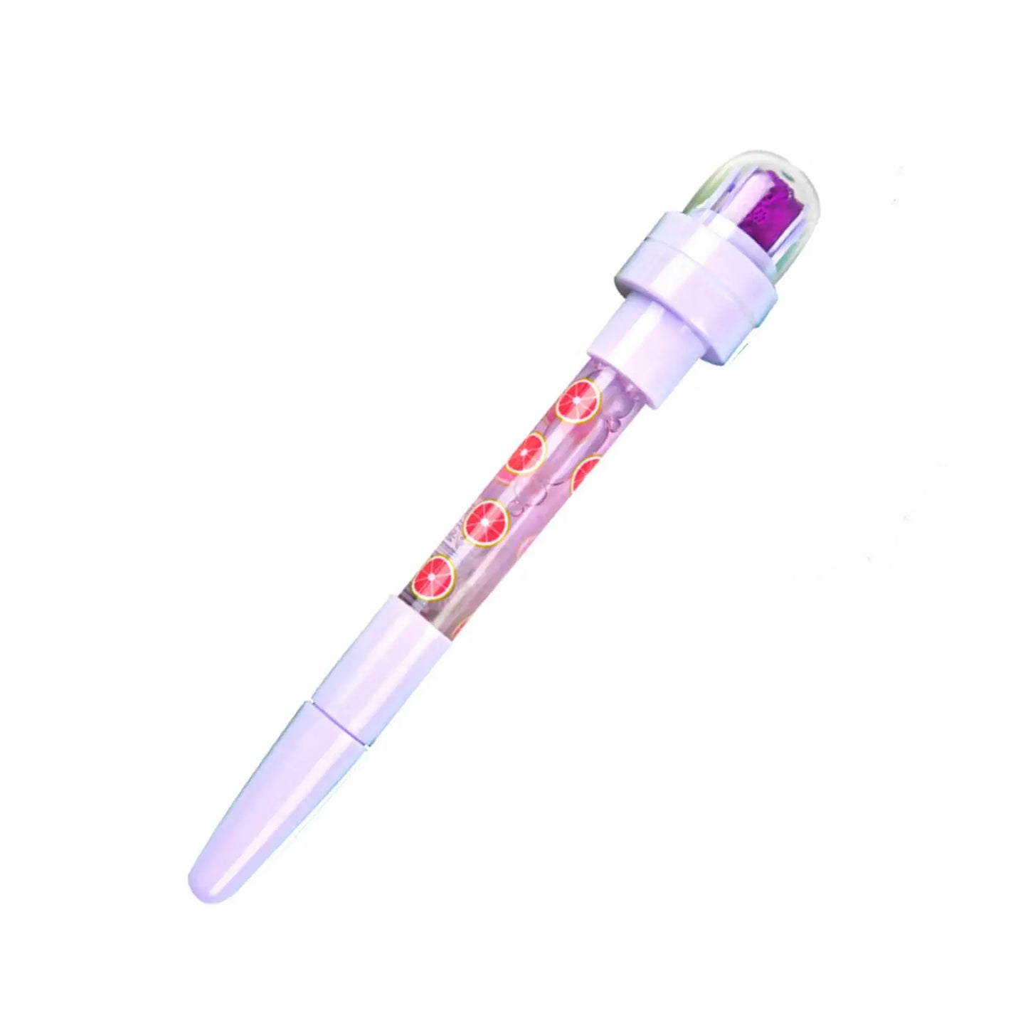 5 In 1 Children Cute Multifunctional Bubble Roller Seal Ballpoint Pen with Light Funny Magic Pen Children's Stationery Girl