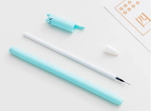 6 Piece Cute Creative Black Cat Gel Pen Stationery