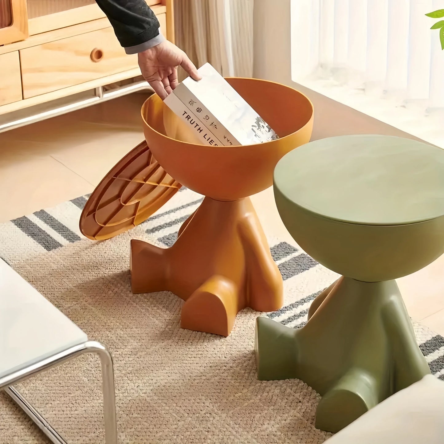 House Luxury Living Room Small Tea Table Creative Small Unit Sofa Edge Table Small Flat Head Decorative Art Corner Table