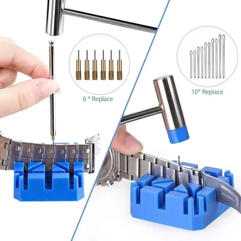147pcs Watch Repair Kit Watchmaker Back Case Remover Opener Link Pin Spring Bar Case Opener Professional repair Tool set
