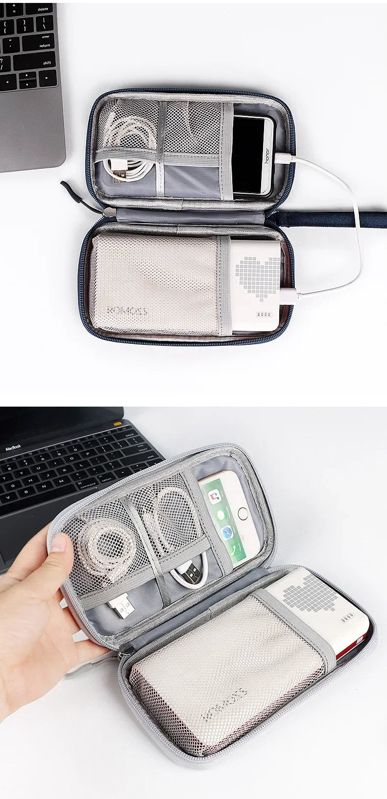 Portable Cable Organizer Waterproof Storage Bag for Power Bank Digital Cable Case Earphone Oxford Cloth Earphone Holder Case