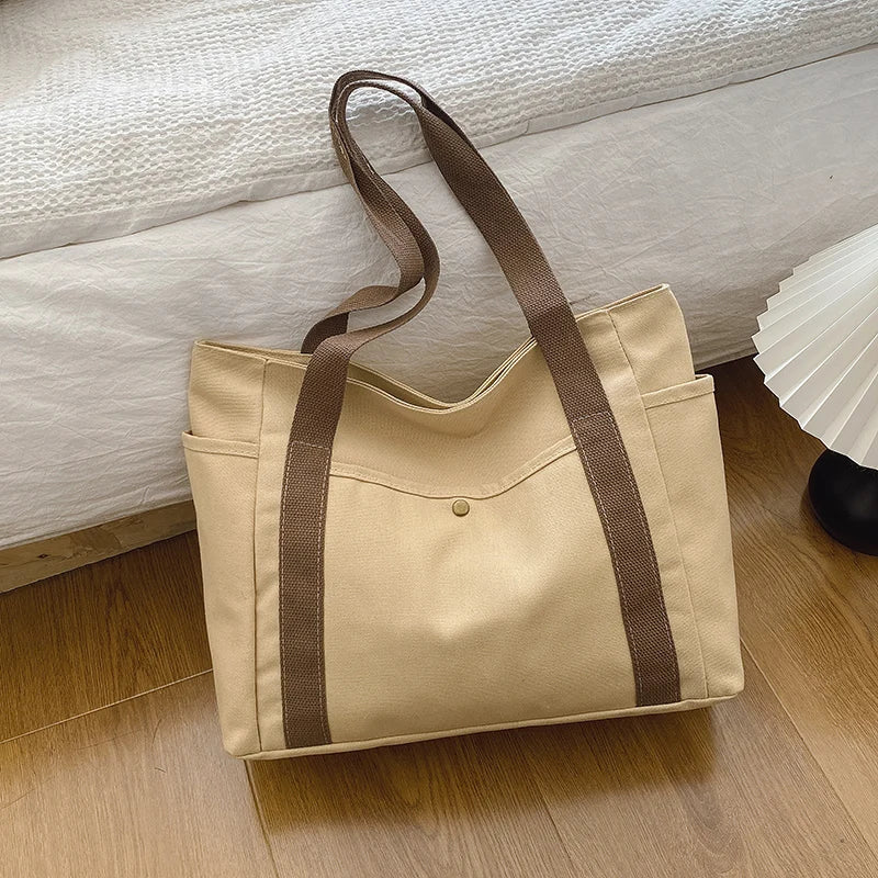 Large Capacity Bags for Work Commuting Carrying Bag College Style Student Outfit Book Shoulder Bag Shopping Bag