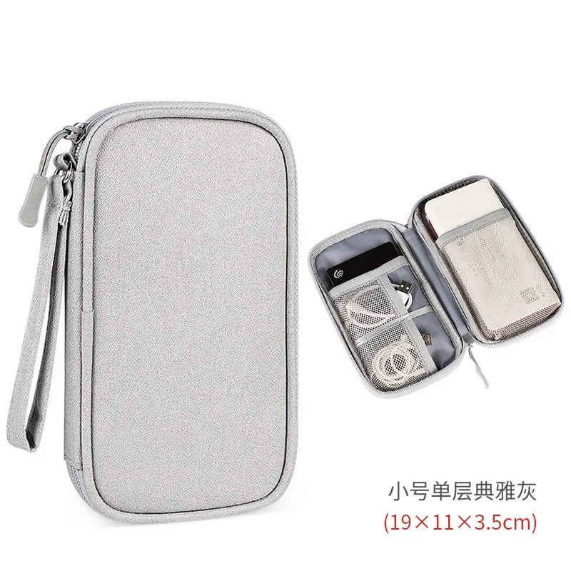 Portable Cable Organizer Waterproof Storage Bag for Power Bank Digital Cable Case Earphone Oxford Cloth Earphone Holder Case