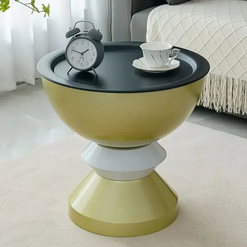 HighQuality Light Luxury Coffee Tables Living Room Furniture Bedside Table Modern Simple Large Storage Curved Shape onsale