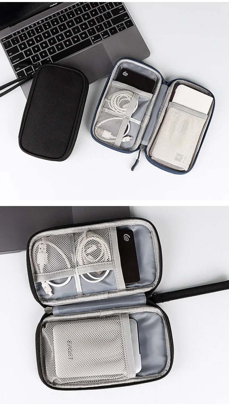 Portable Cable Organizer Waterproof Storage Bag for Power Bank Digital Cable Case Earphone Oxford Cloth Earphone Holder Case
