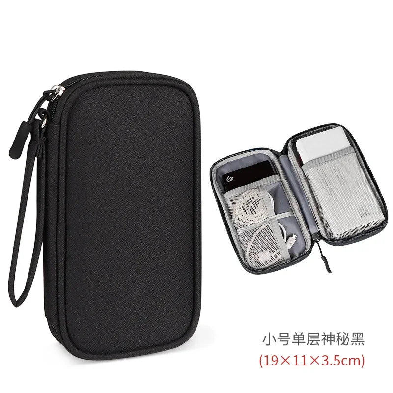 Portable Cable Organizer Waterproof Storage Bag for Power Bank Digital Cable Case Earphone Oxford Cloth Earphone Holder Case