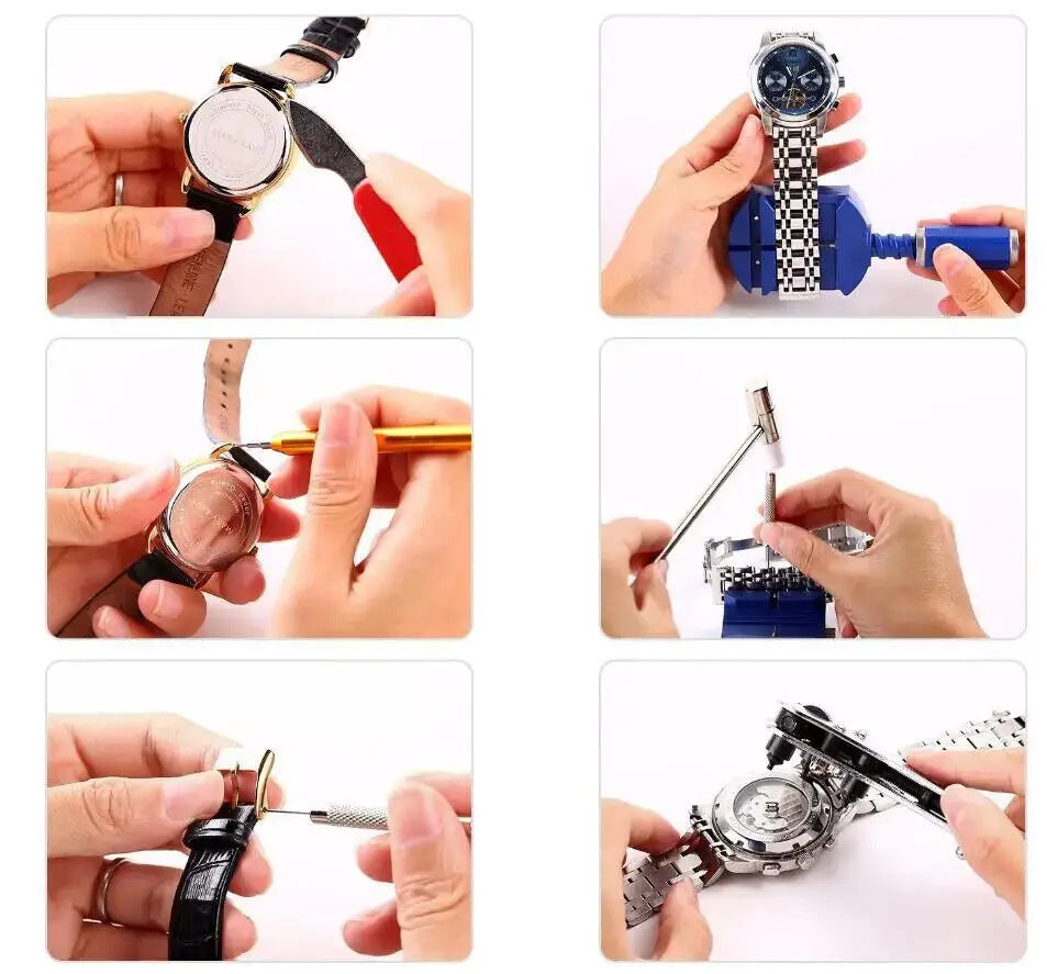147pcs Watch Repair Kit Watchmaker Back Case Remover Opener Link Pin Spring Bar Case Opener Professional repair Tool set