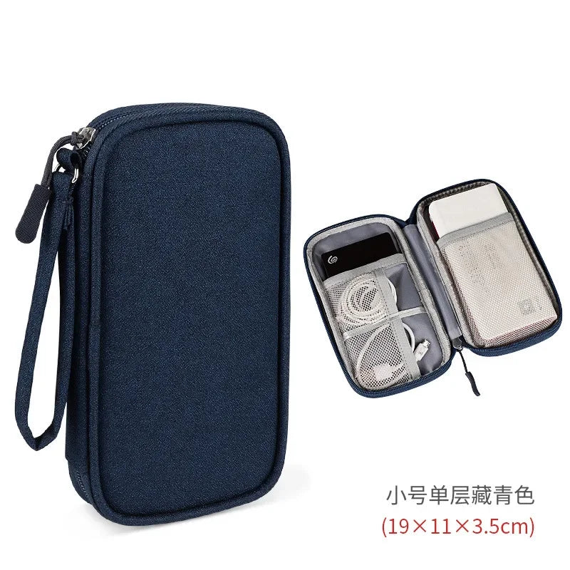 Portable Cable Organizer Waterproof Storage Bag for Power Bank Digital Cable Case Earphone Oxford Cloth Earphone Holder Case