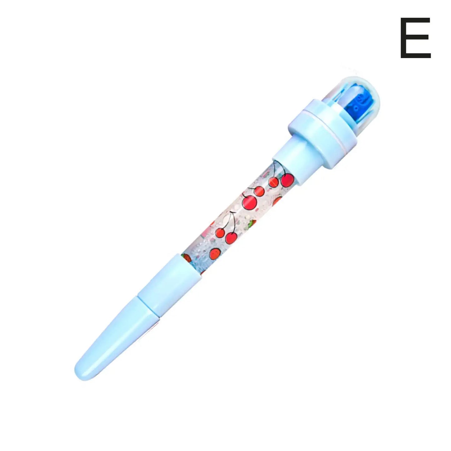 5 In 1 Children Cute Multifunctional Bubble Roller Seal Ballpoint Pen with Light Funny Magic Pen Children's Stationery Girl