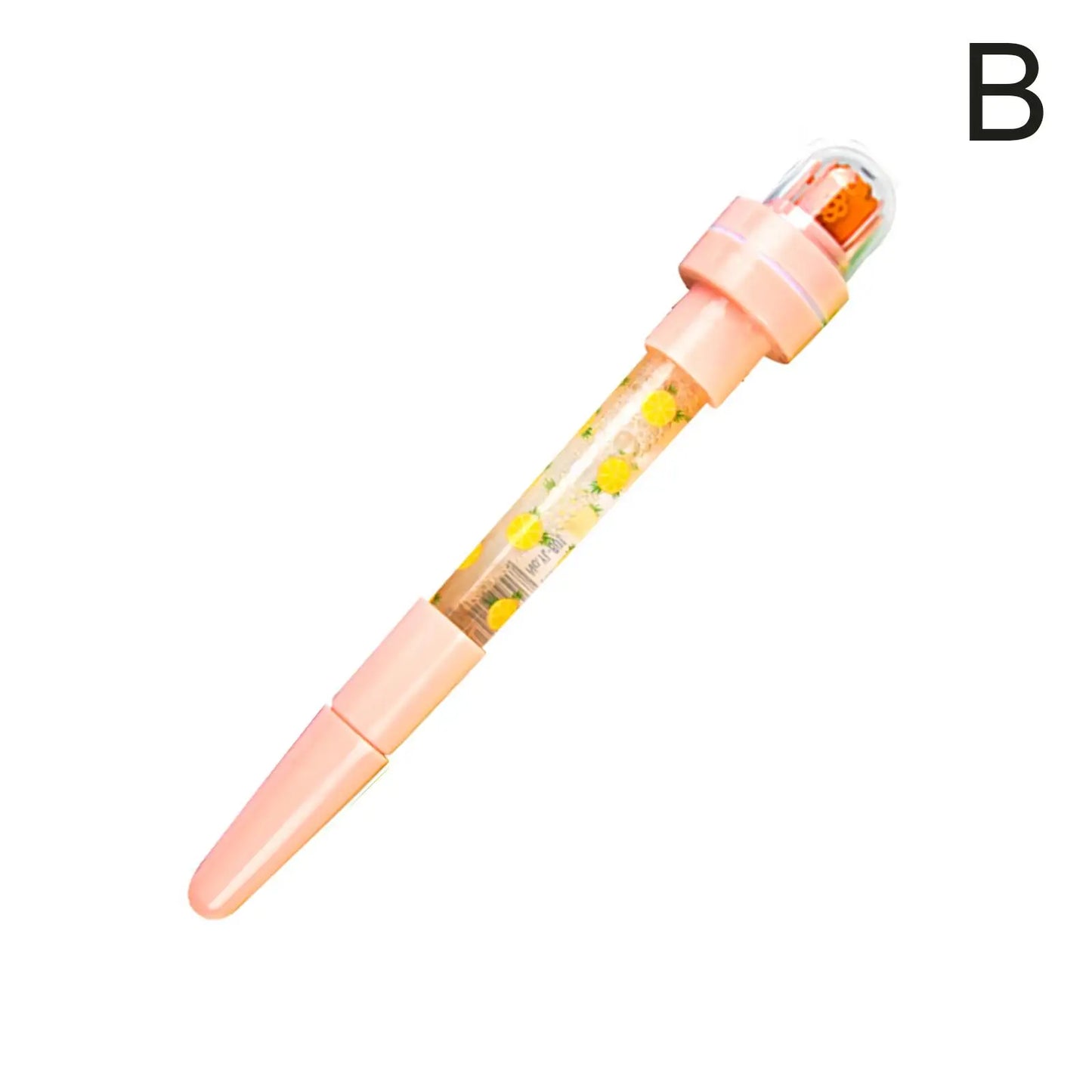 5 In 1 Children Cute Multifunctional Bubble Roller Seal Ballpoint Pen with Light Funny Magic Pen Children's Stationery Girl