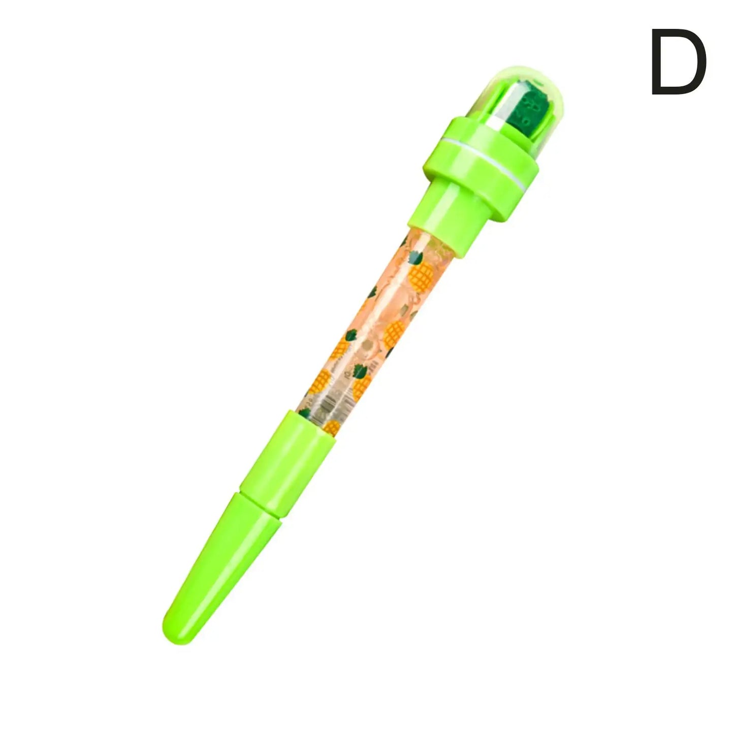 5 In 1 Children Cute Multifunctional Bubble Roller Seal Ballpoint Pen with Light Funny Magic Pen Children's Stationery Girl
