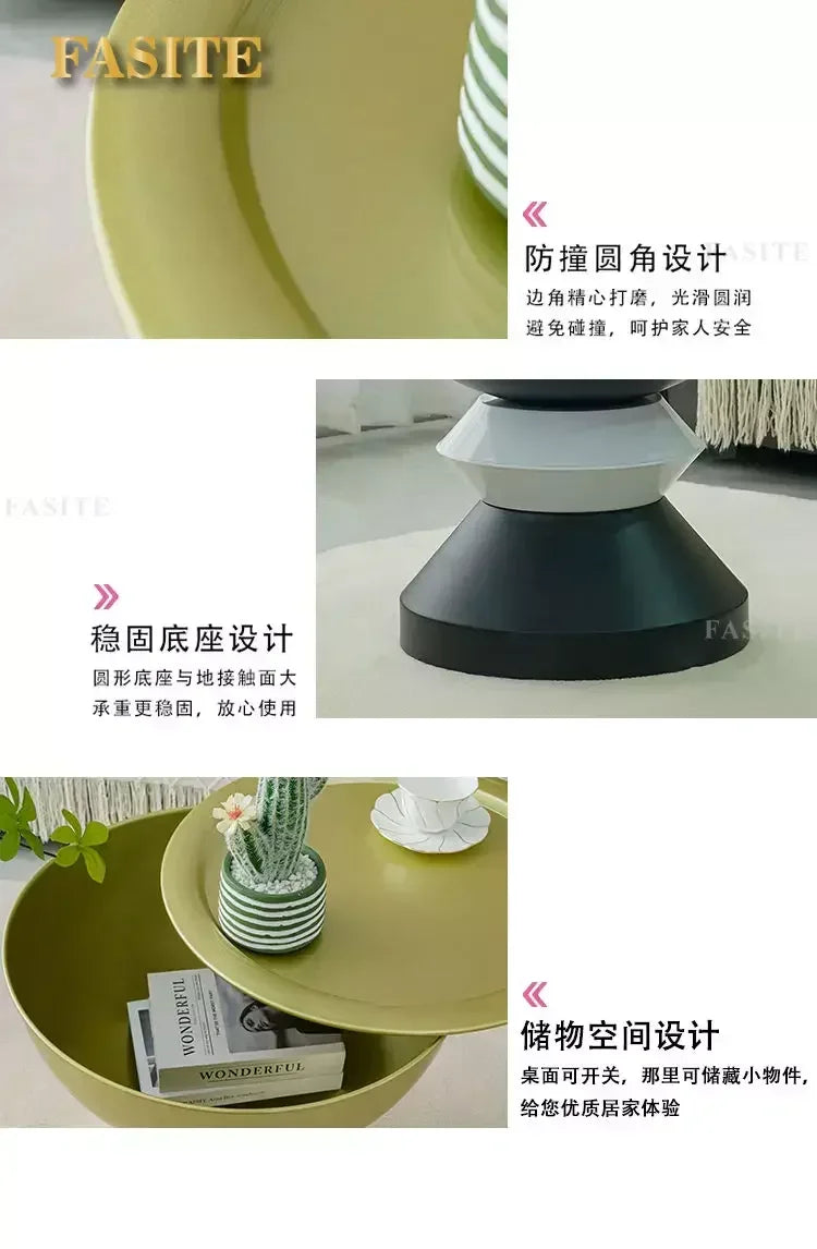 HighQuality Light Luxury Coffee Tables Living Room Furniture Bedside Table Modern Simple Large Storage Curved Shape onsale