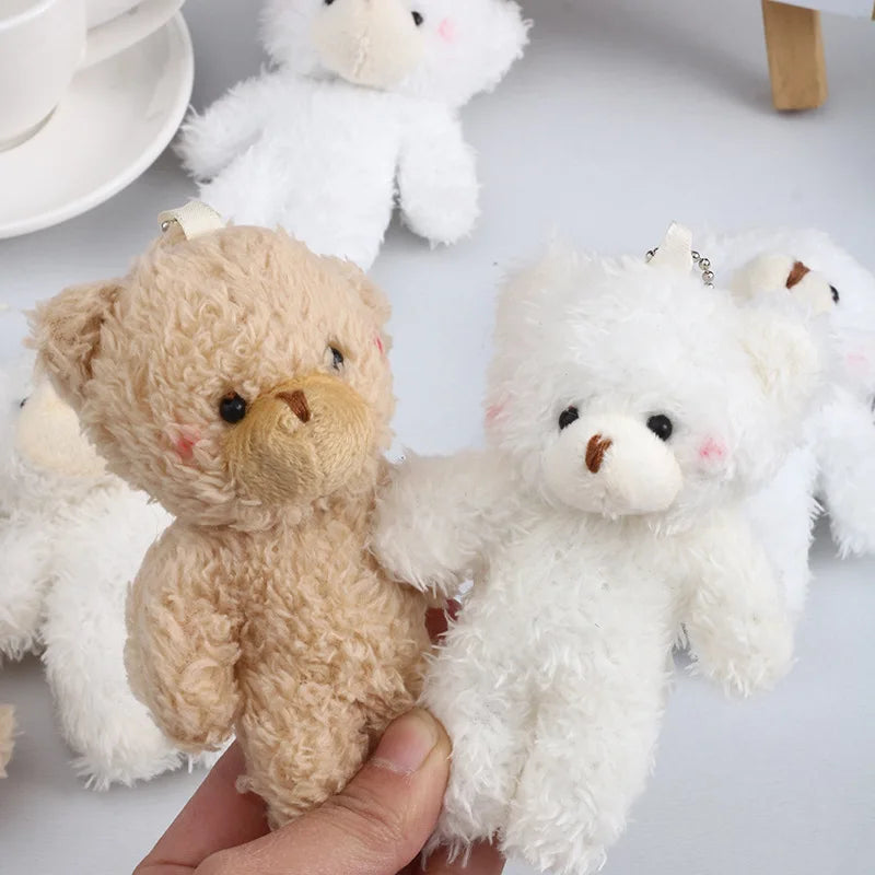 12Cm Plush Doll Toys Teddy Bear Pendant Key Ring Animal Bear Stuffed Doll Keychain Proposal Wedding Decor Valentine'S Day Gifts