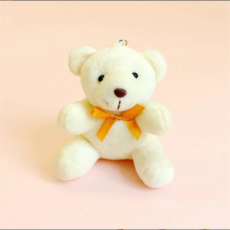 1PCS Creative Plush Bear Toys Small Pendant Mini Cute Soft Stuffed Bears Toy Wedding Activity Birthday Gifts 8CM