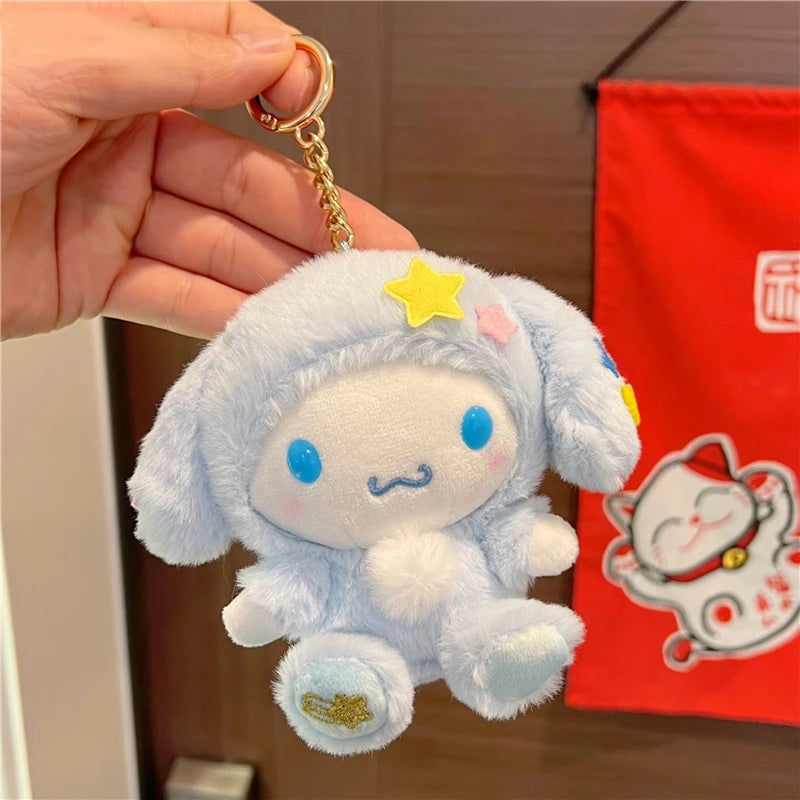 Sanrioed Kawaii Hello Kitty Kuromi Plush Doll Toys Pendant Cute Plush Keychain Bag Pendant Christmas Gifts12Cm