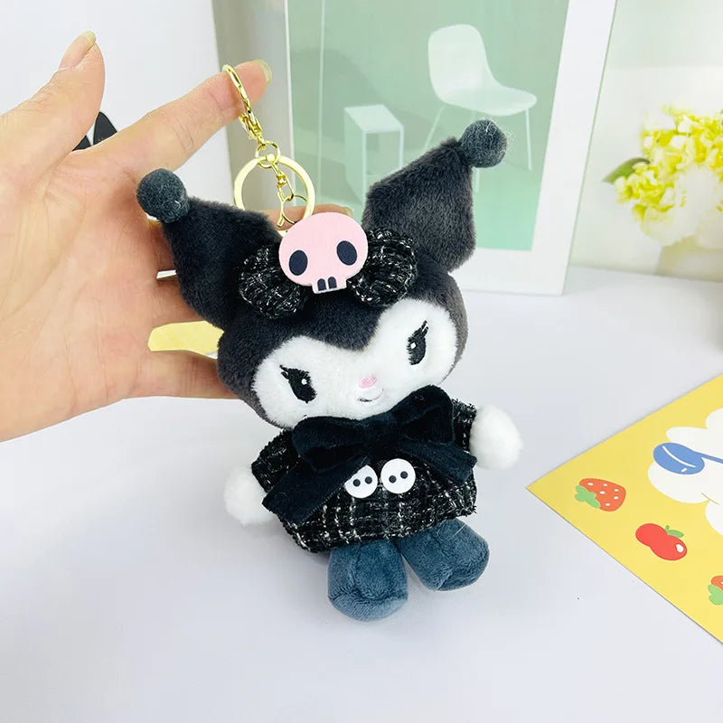 Sanrioed Kawaii Hello Kitty Kuromi Plush Doll Toys Pendant Cute Plush Keychain Bag Pendant Christmas Gifts12Cm