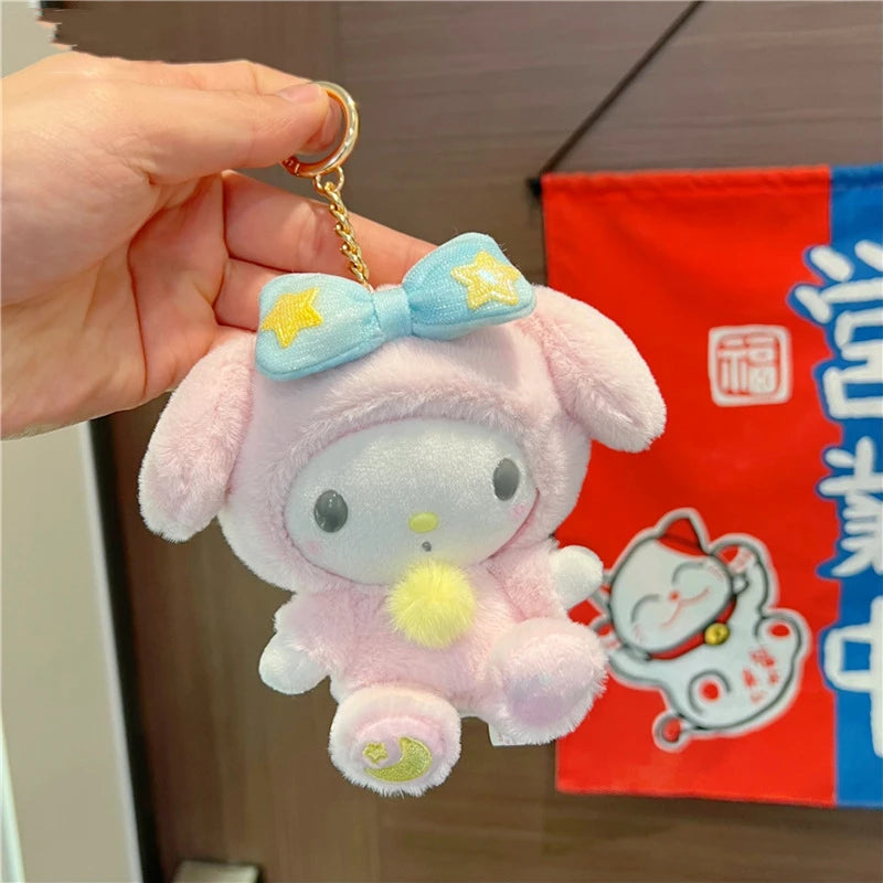 Sanrioed Kawaii Hello Kitty Kuromi Plush Doll Toys Pendant Cute Plush Keychain Bag Pendant Christmas Gifts12Cm