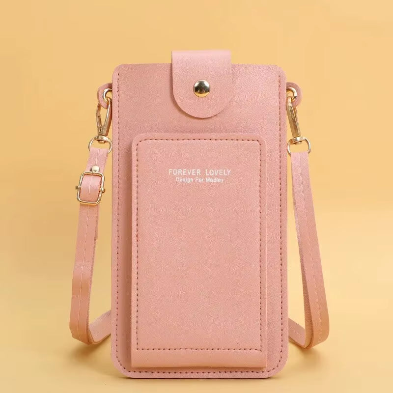 Women Bags Soft Leather Wallets Touch Screen Cell Phone Purse Crossbody Shoulder Strap Handbag for Female Cheap Women'S Bags