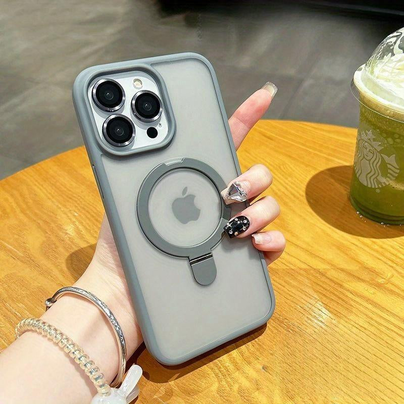 [Jyhr]Shockproof Mag Safe Case for Iphone 16 Pro Max 15 14 13 12 11 Metal Phone Holder Protector Screen Protector Smartphone Cellphone
