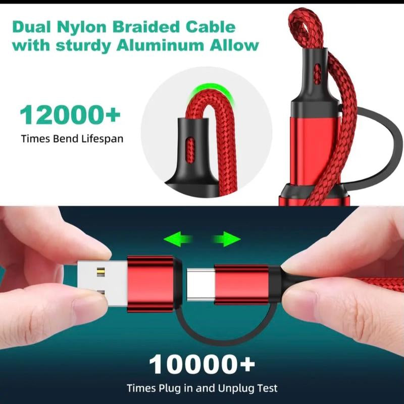 5 in 1 Rapid Charging Cord for Mobile Devices Charger