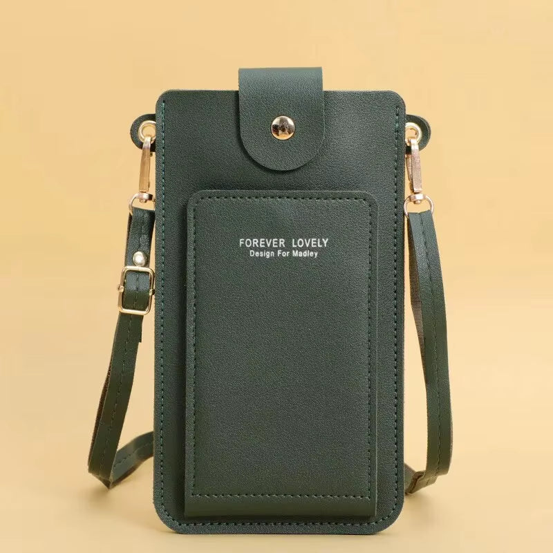 Women Bags Soft Leather Wallets Touch Screen Cell Phone Purse Crossbody Shoulder Strap Handbag for Female Cheap Women'S Bags