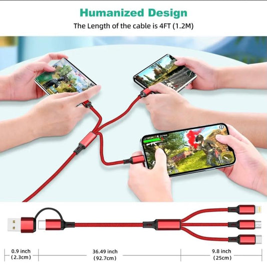 5 in 1 Rapid Charging Cord for Mobile Devices Charger