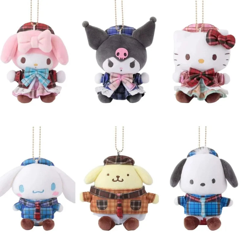 Sanrioed Kawaii Hello Kitty Kuromi Plush Doll Toys Pendant Cute Plush Keychain Bag Pendant Christmas Gifts12Cm