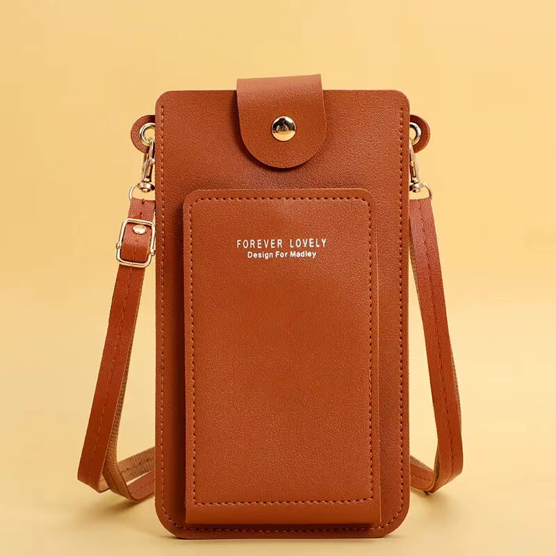 Women Bags Soft Leather Wallets Touch Screen Cell Phone Purse Crossbody Shoulder Strap Handbag for Female Cheap Women'S Bags