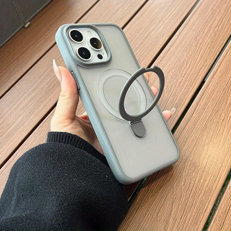[Jyhr]Shockproof Mag Safe Case for Iphone 16 Pro Max 15 14 13 12 11 Metal Phone Holder Protector Screen Protector Smartphone Cellphone