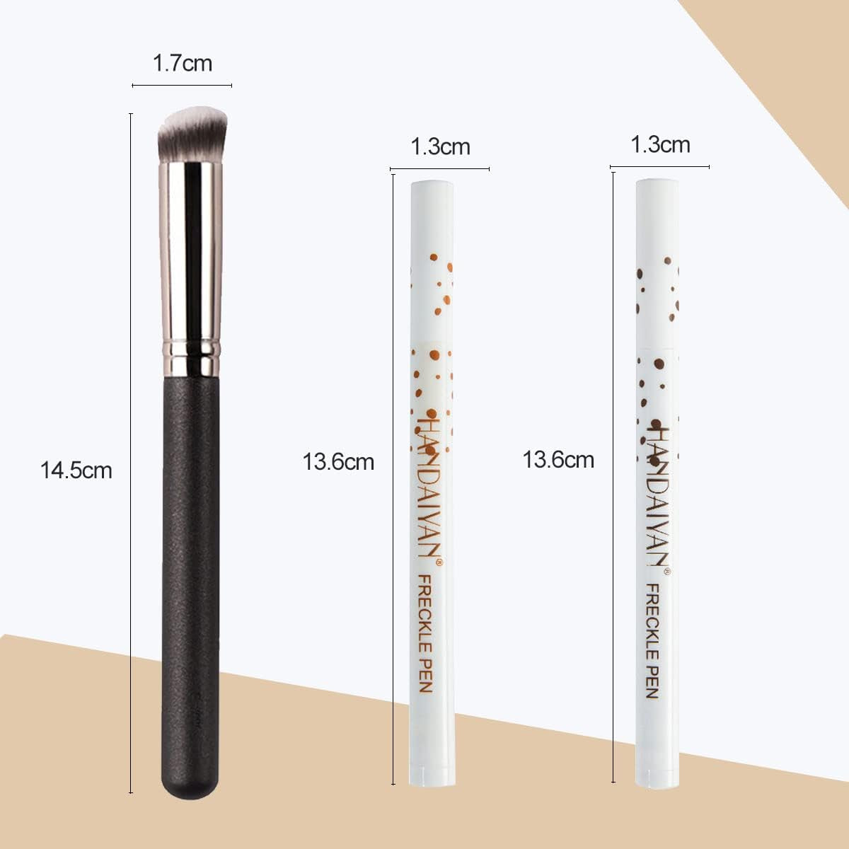 Freckle Pen,Freckle Makeup Pen,2 Pieces Natural Freckle Pen,Natural Lifelike Freckle Makeup Pen,Freckle Pen Makeup,Fake Freckle Makeup Pen,Freckle Color Pen,Freckle Pen Set,Magic Freckle Color Pen