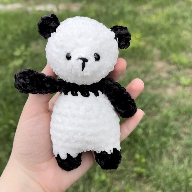 Mini Velvet Teddy Bears & Panda Bear, Handmade Stuffed Animal Plush, Keychain Charms, Soft Cuddly Woodland Creature