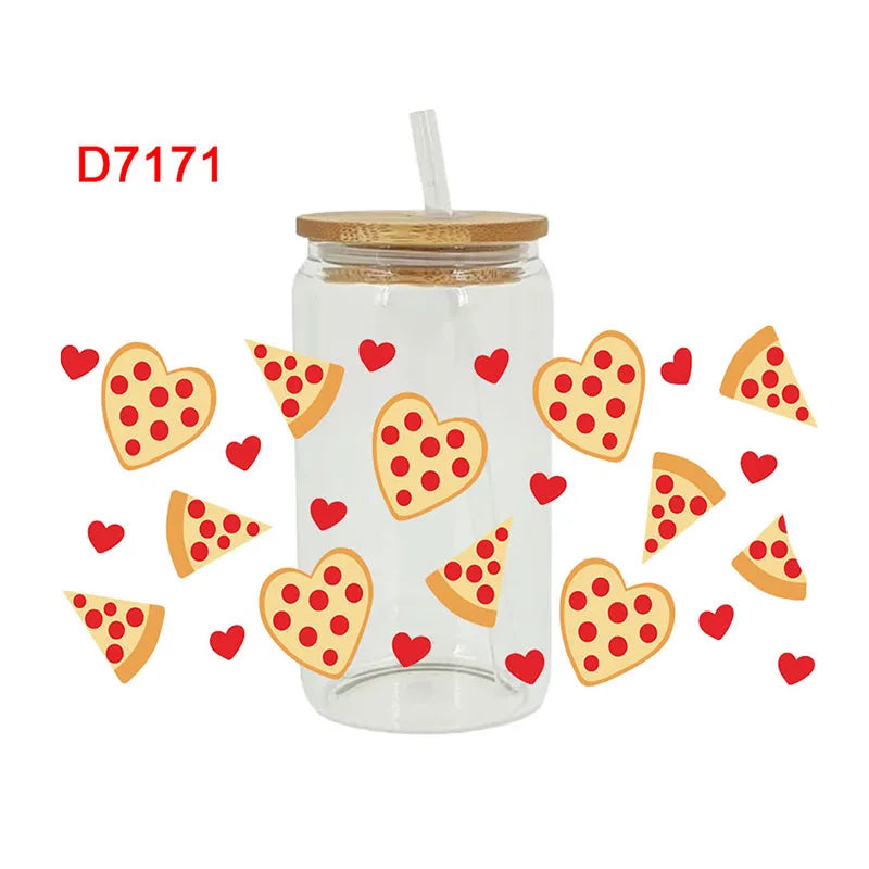 Mexican Style UV DTF Cups Wrap Mexican Pan Breads Ticker DIY Label Transfer Sticker Waterproof Print 16Oz D7171