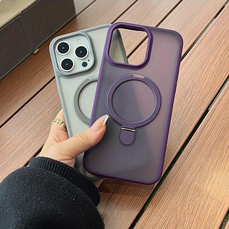 [Jyhr]Shockproof Mag Safe Case for Iphone 16 Pro Max 15 14 13 12 11 Metal Phone Holder Protector Screen Protector Smartphone Cellphone